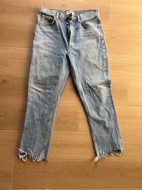 Agolde Riley Raw Hem Jeans